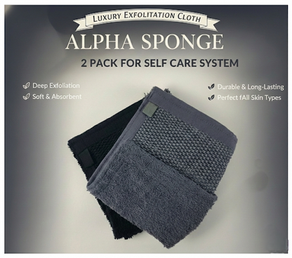 2 Pack Alpha Sponge Luxury Exfoliation Cloths